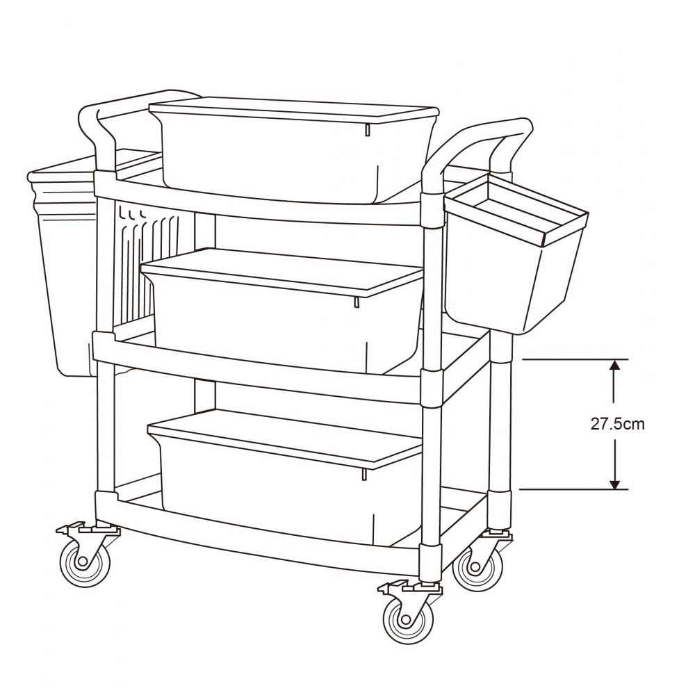 RA-450B輕巧型三層工具車(全配)