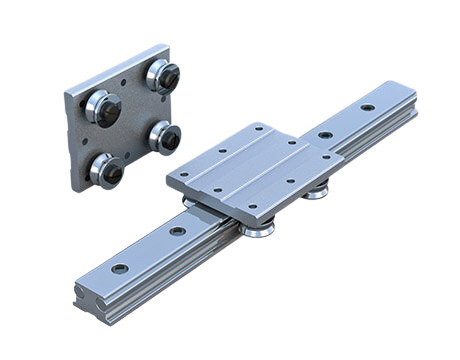  Double axis slide rail