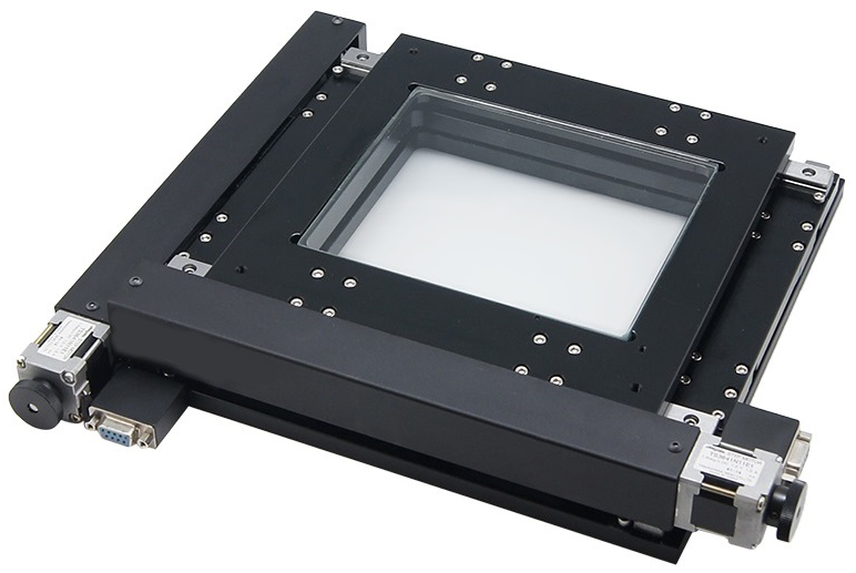 Electric slide-electrically controlled platform for microscopy