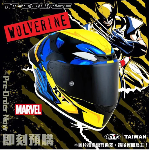 KYT TT-Course 漫威聯名 Wolverine 金鋼狼