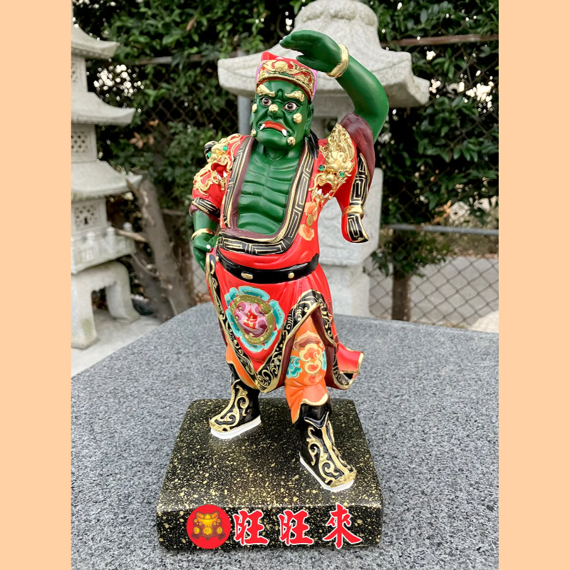 千里眼&順風耳將軍｜香樟｜彩繪安金