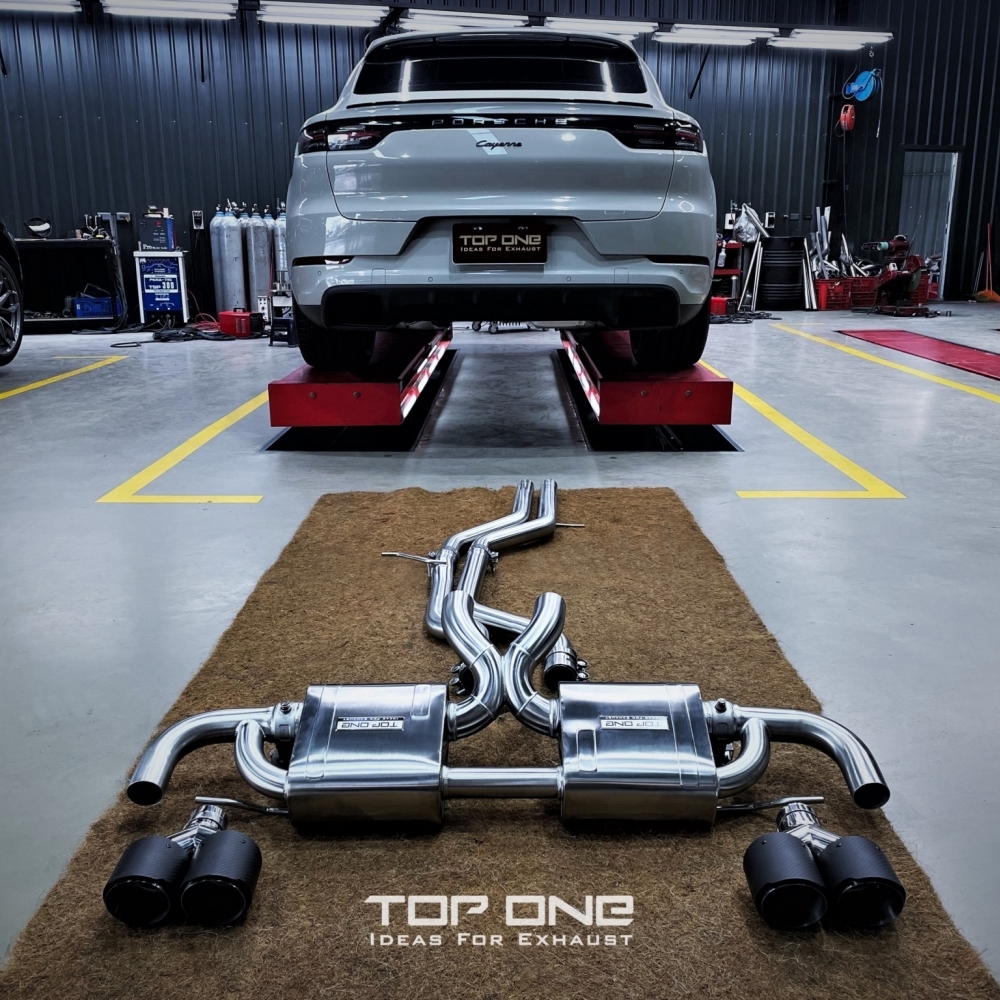 保時捷PORSCHE Cayenne Coupe/E3 TOP ONE EXHAUST 可變式雙閥門排氣系統 (對應原廠跑車排氣系統)