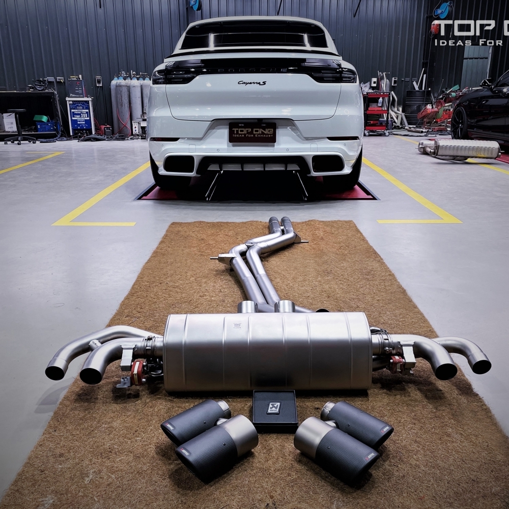 保時捷PORSCHE Cayenne S Akrapovic TOPONE EXHAUST可變式遙控閥門排氣系統