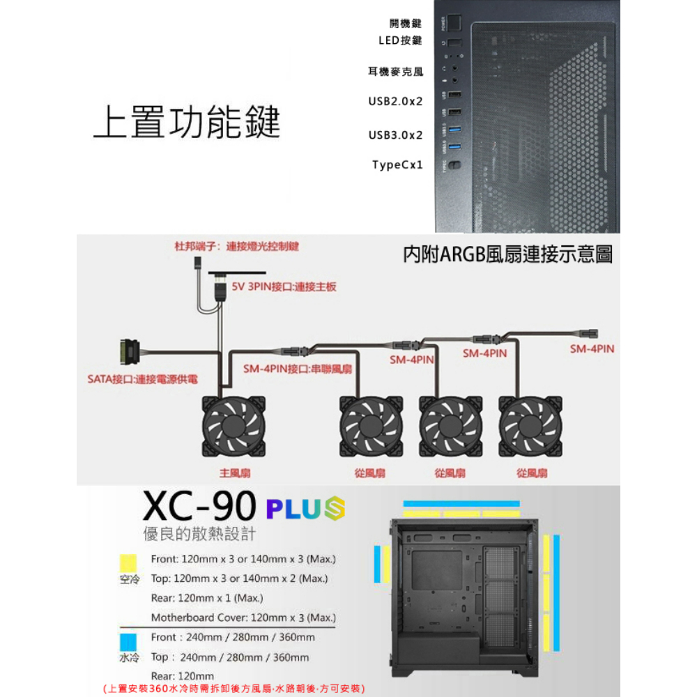 XCP XC-90PLUS EATX玻璃電競機殼