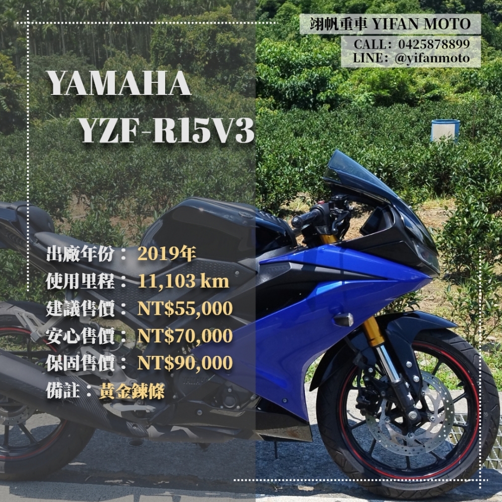 【2019 YAMAHA YZF-R15V3】