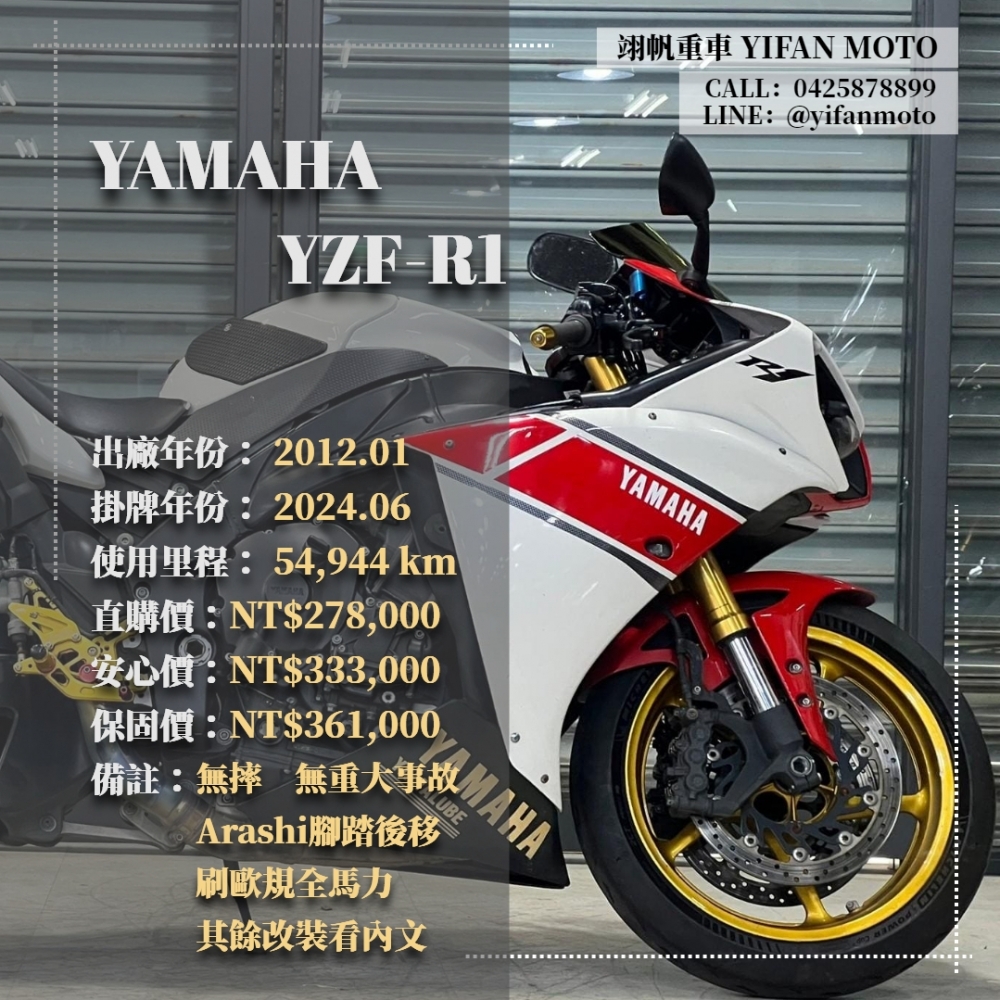 【2012 YAMAHA YZF-R1】