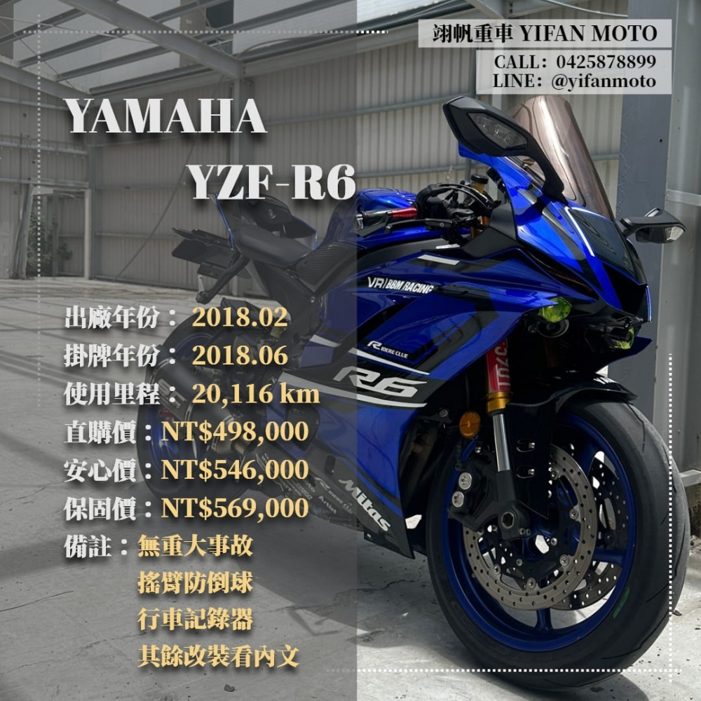 【2018 YAMAHA YZF-R6】