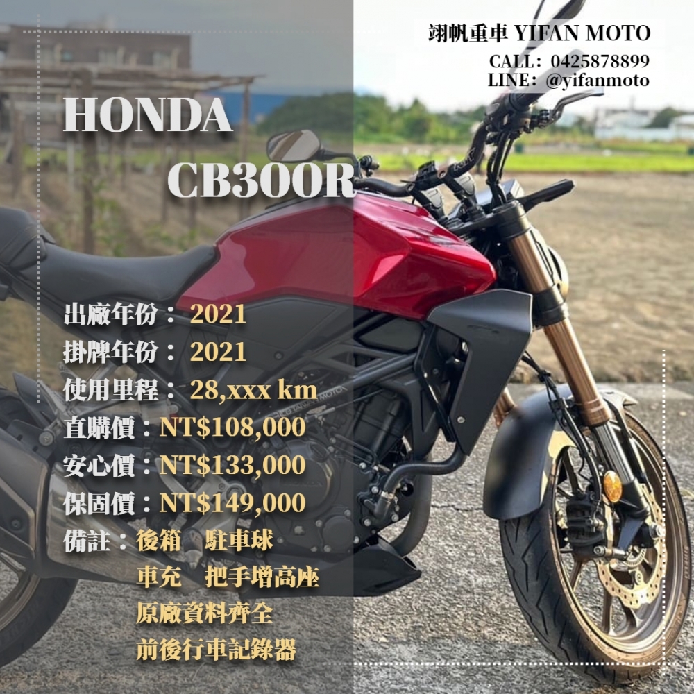 【2021 HONDA CB300R】