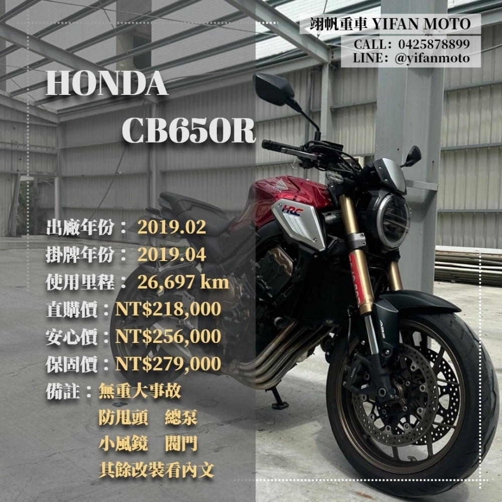 【2019 HONDA CB650R】