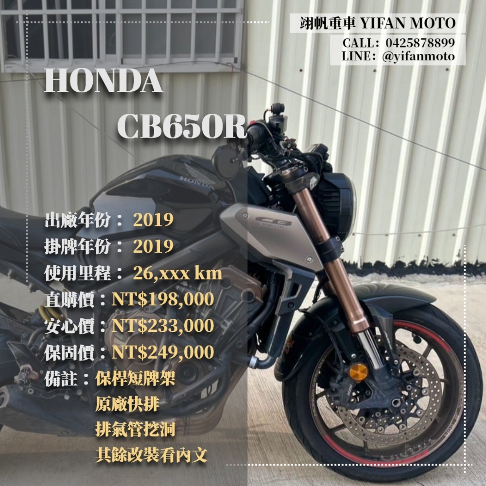 【2019 HONDA CB650R】