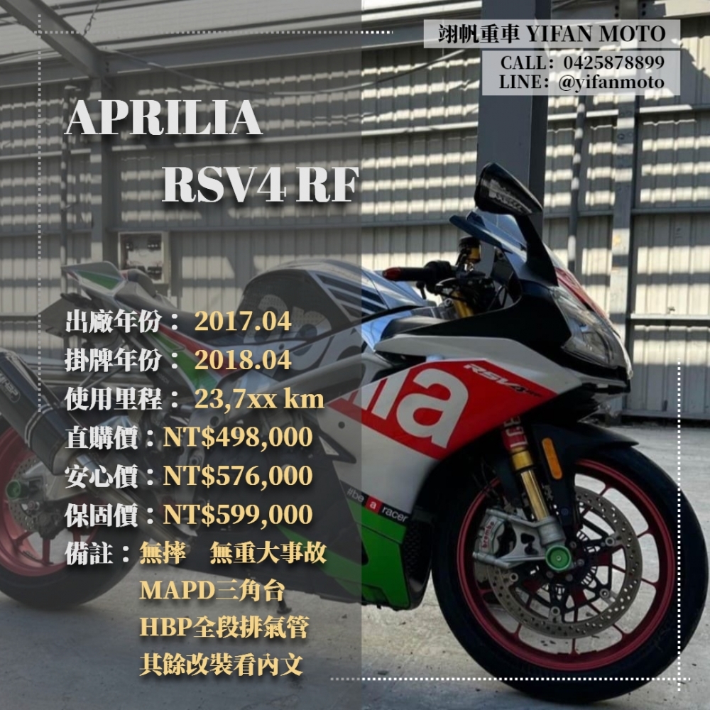 【2017 APRILIA RSV4 RF】