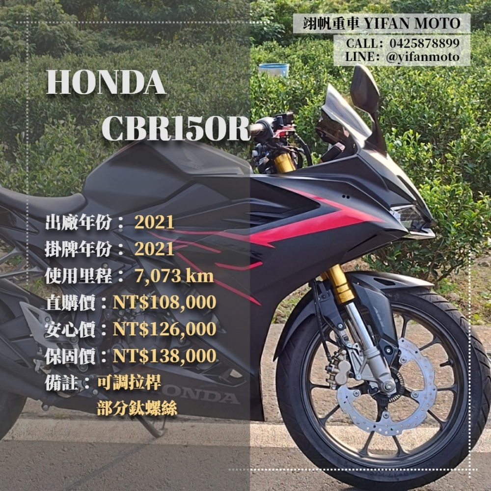 【2021 HONDA CBR150R】