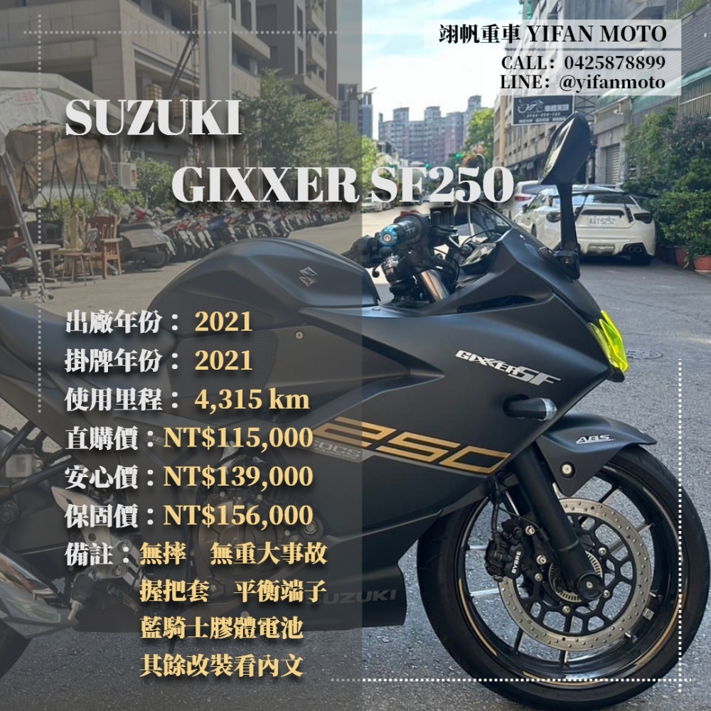 【2021 SUZUKI GIXXER SF250】