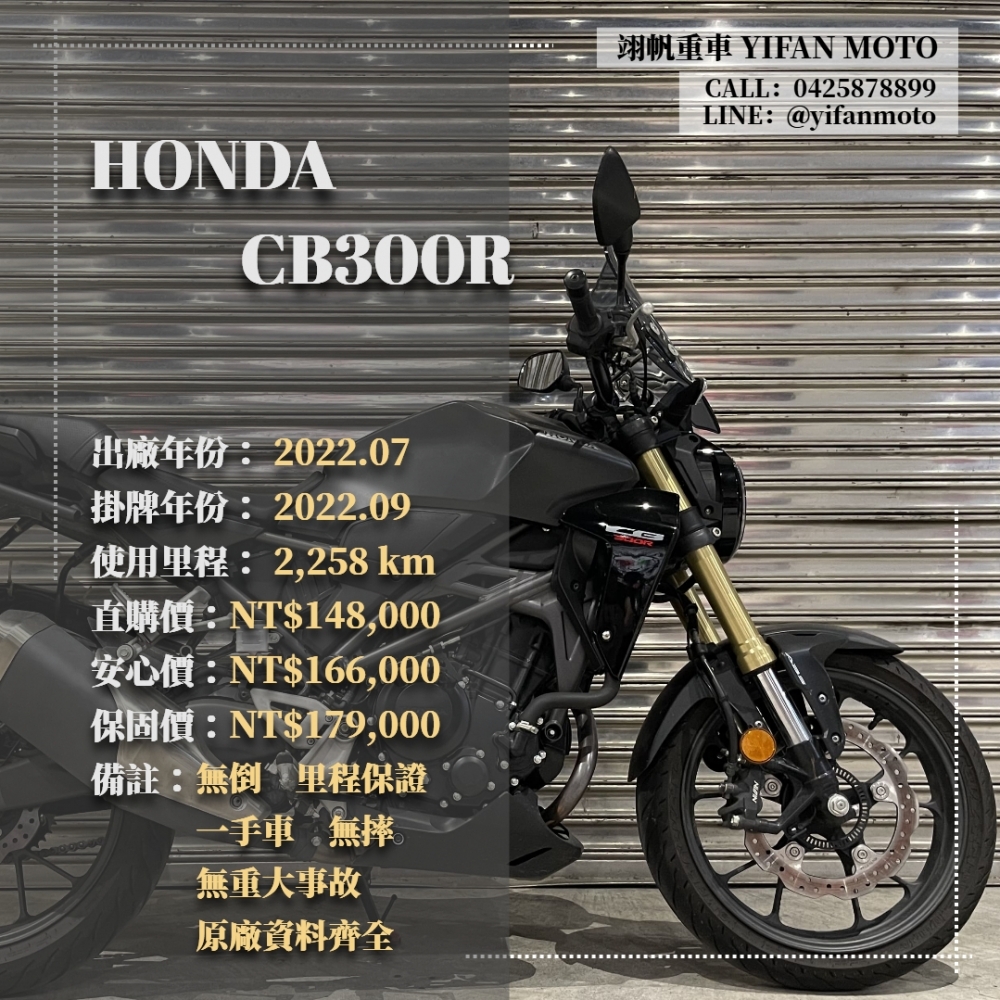 【2022 HONDA CB300R】