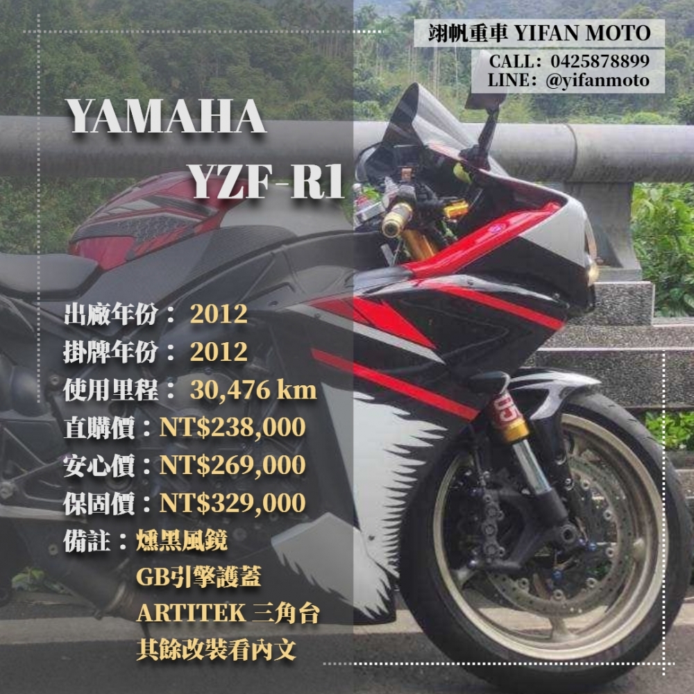 【2012 YAMAHA YZF-R1】