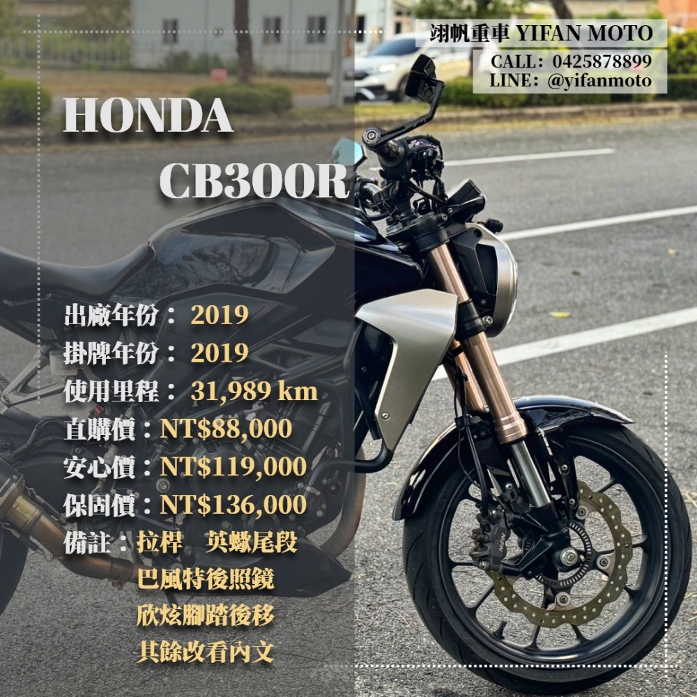 【2019 HONDA CB300R】