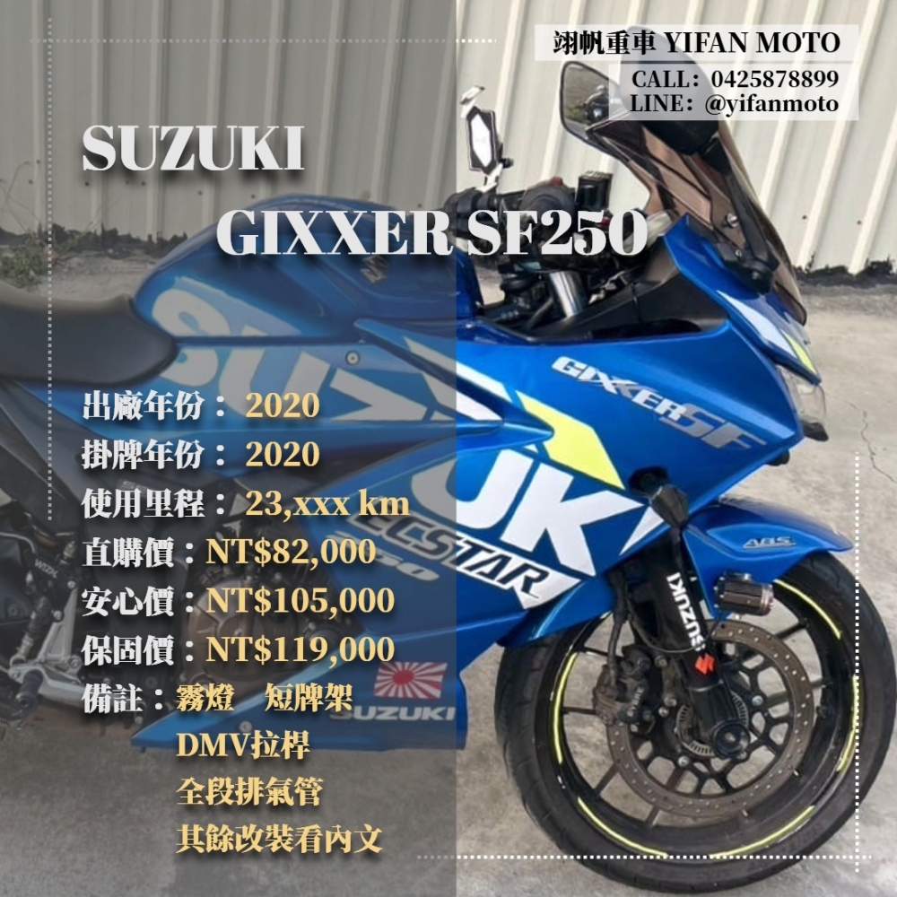 【2020 SUZUKI GIXXER SF250】