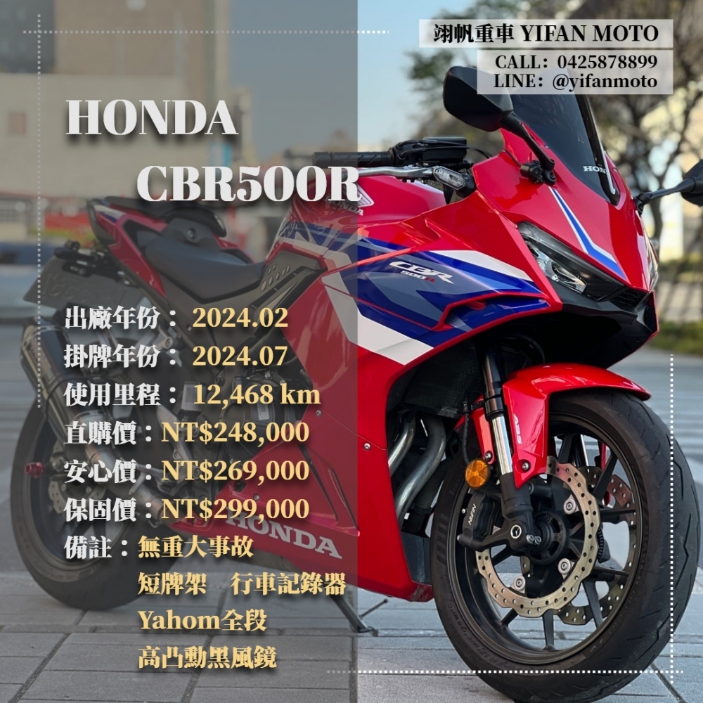 【2024 HONDA CBR500R】