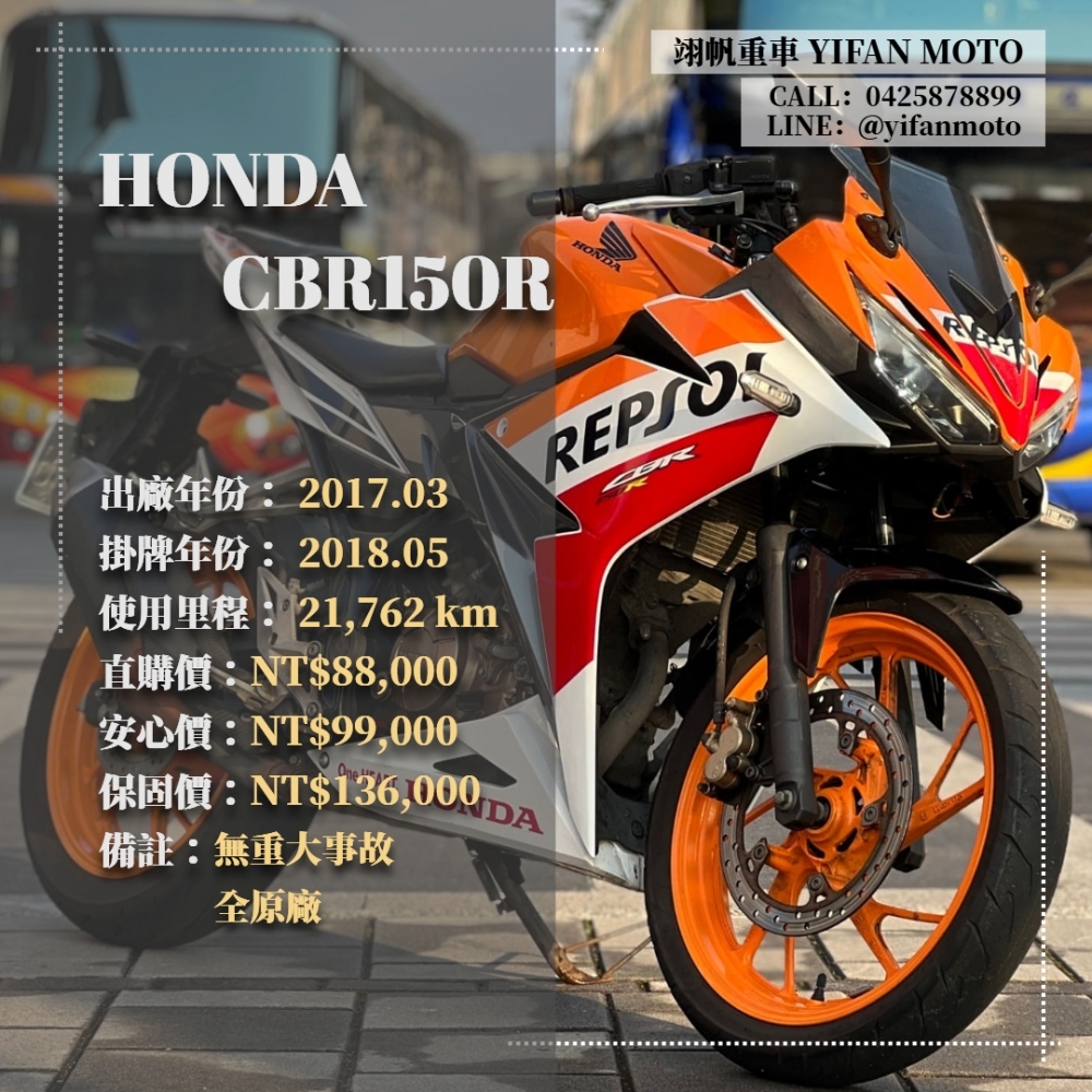 【2017 HONDA CBR150R】