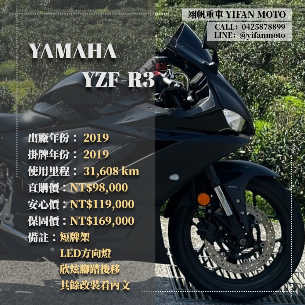 【2019 YAMAHA YZF-R3】