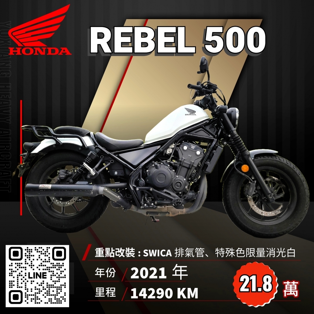 2021年 REBEL500 限量消光白