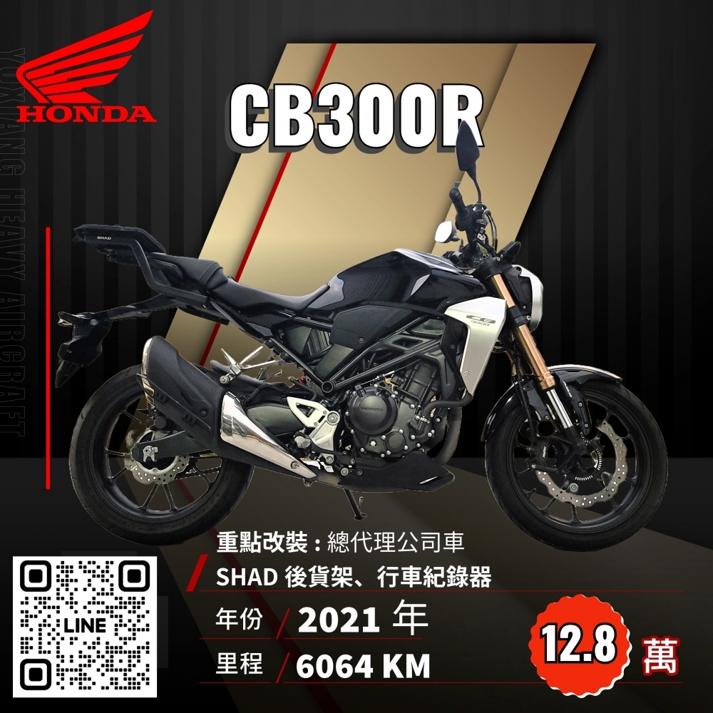 2021年 HONDA CB300R 黑