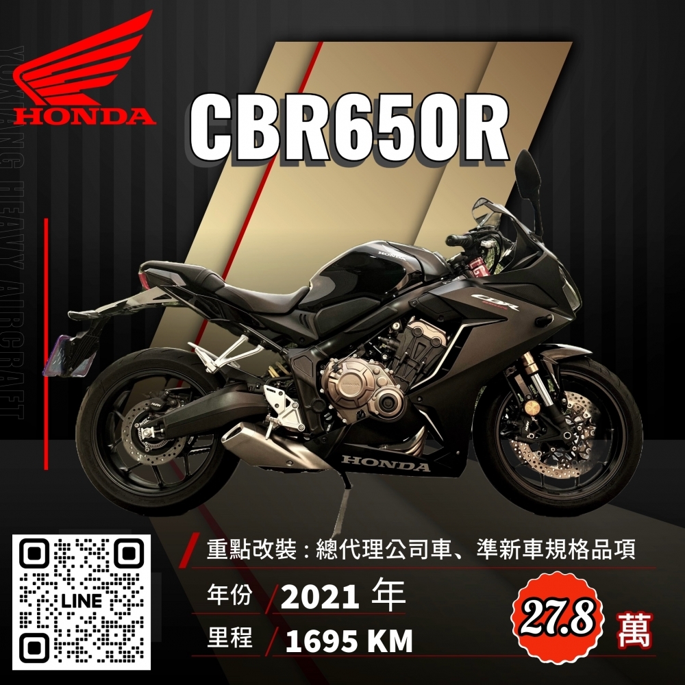 2021年 HONDA CBR650R 台本公司車